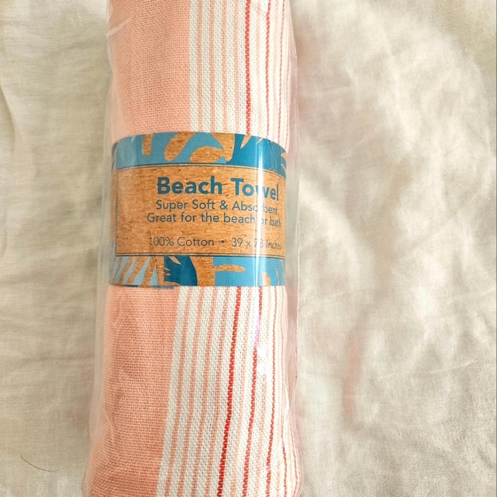New Turkish style 100% Cotton Beach / Bath towel 39 x 78 inches pink red